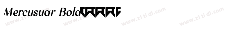 Mercusuar Bold字体转换